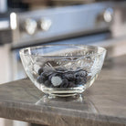 Icy Pine Small Glass Bowl with fresh blueberries by Rolf Glass