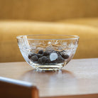 Icy Pine Small Glass Bowl with fresh blueberries by Rolf Glass