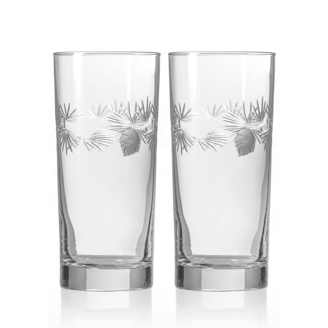 Icy Pine Cooler Highball Glass, Set of 2, by Rolf Glass