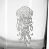 Rolf Glass Jellyfish 13oz Double Old Fashioned Cocktail Glass detailed engraving