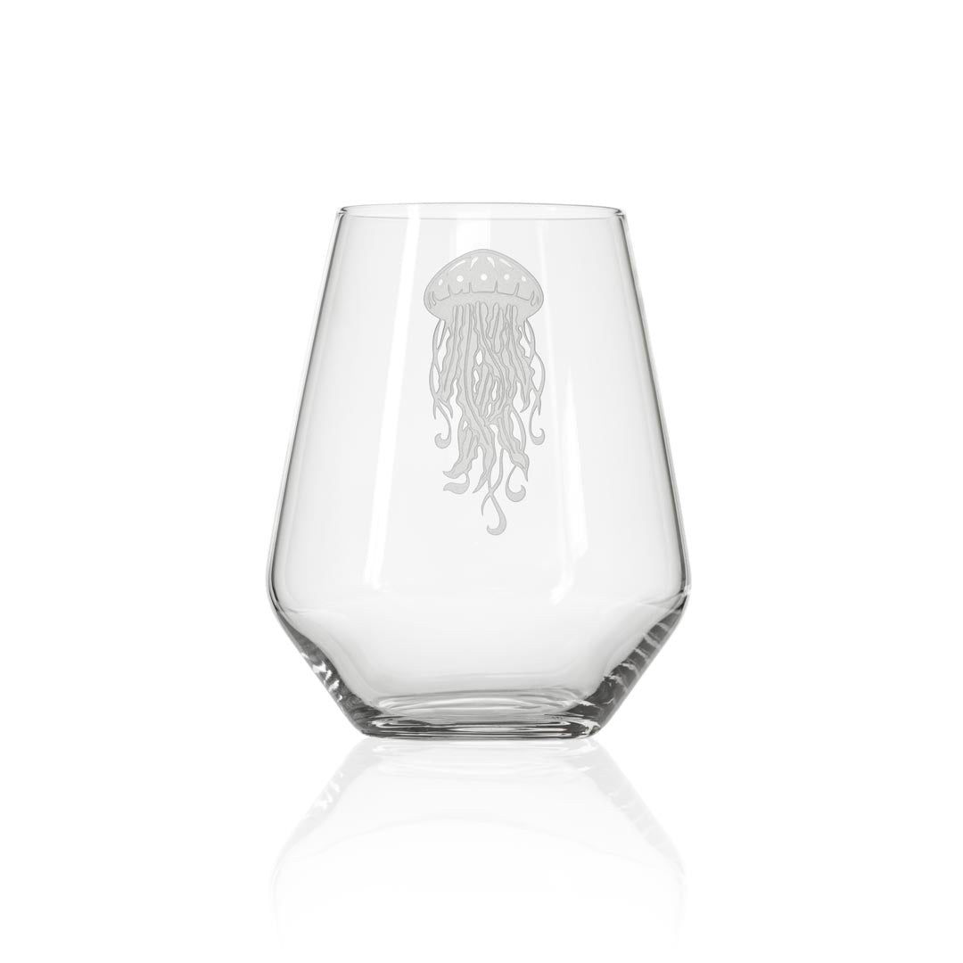 Jellyfish 18oz Stemless Wine Tumbler Glass | Set of 2 - Thumbnail 3