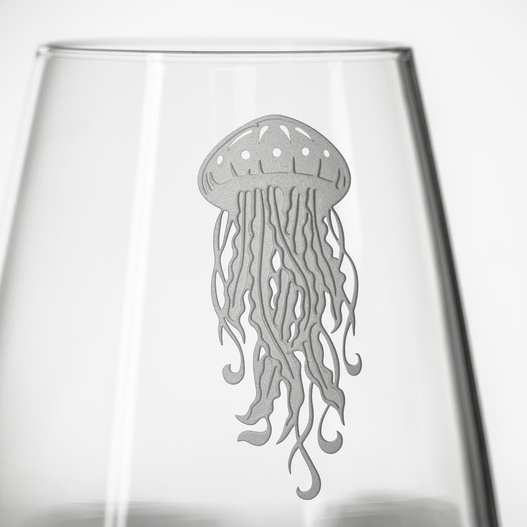 Jellyfish 18oz Stemless Wine Tumbler Glass | Set of 2 - Thumbnail 4