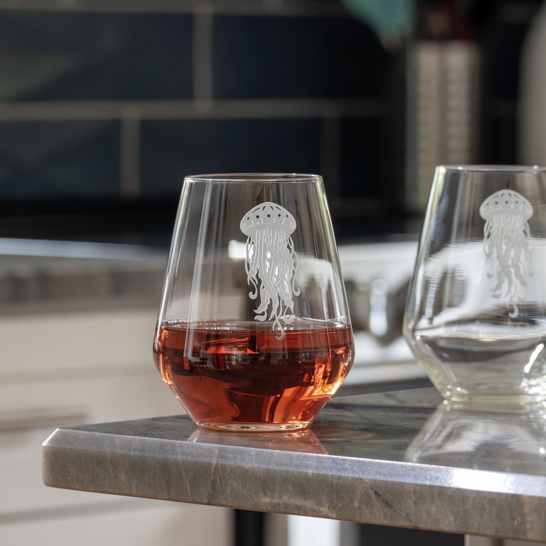 Rolf Glass Jellyfish 18oz Stemless Wine Glass