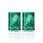 Jellyfish Twice Around 12oz Teal Repurposed Tumbler Set of 2 by Rolf Glass