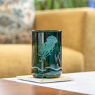 Jellyfish Twice Around 12oz Teal Repurposed Tumbler by Rolf Glass