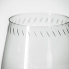 Rolf Glass License to Lick 16oz All Purpose Wine Glass close up of engraving