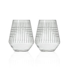 Rolf Glass Matchstick 18oz Stemless Wine Glass set of 2