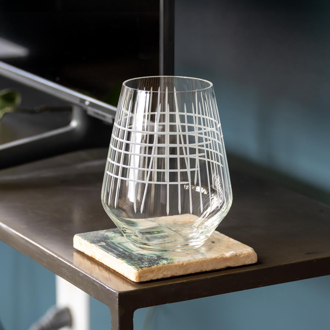 Rolf Glass Matchstick Mid-Century Glassware in the home bar