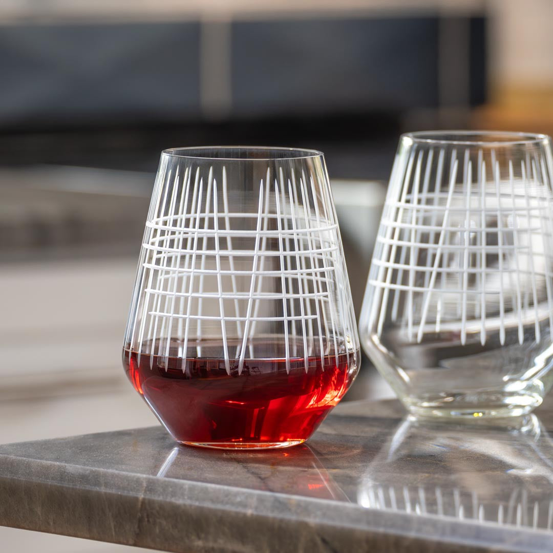 Matchstick 18oz Stemless Wine Tumbler Glass | Set of 4 - Thumbnail 4