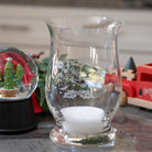 Rolf Glass Merry Christmas Candle Hurricane Shade