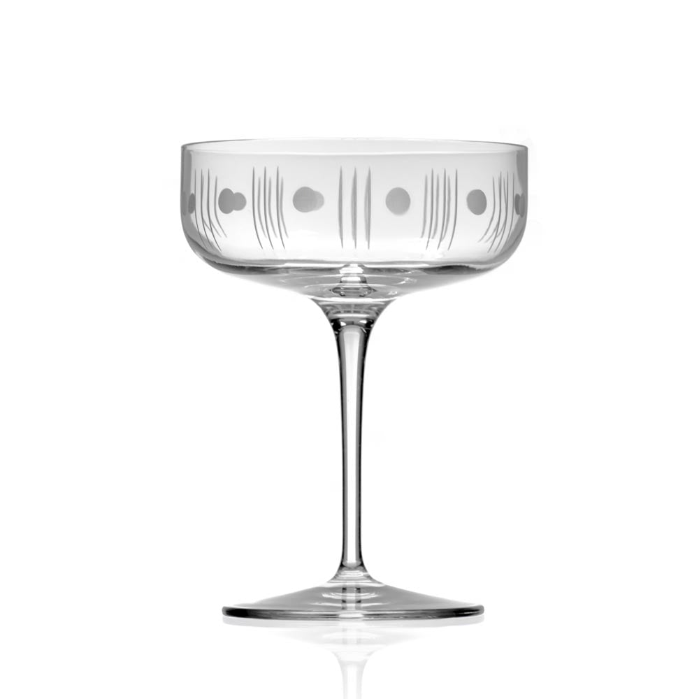 Mid-Century Modern 10.25oz Coupe Cocktail Glass | Set of 4 - Thumbnail 2