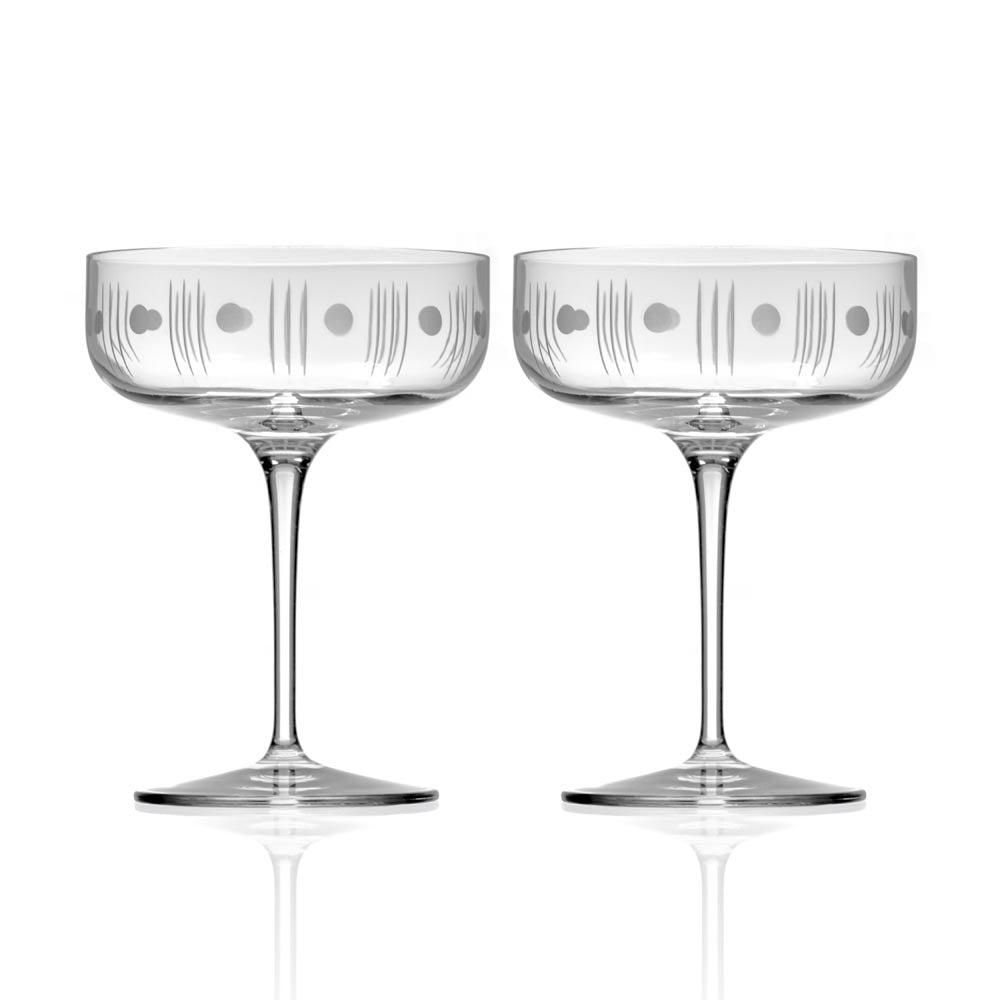 Mid-Century Modern 10.25oz Coupe Cocktail Glass | Set of 4 - Thumbnail 3