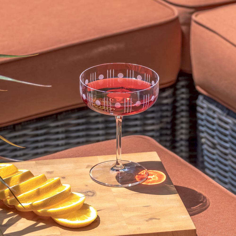 Rolf Glass Mid-Century Modern 10.25oz Coupe Cocktail Glass