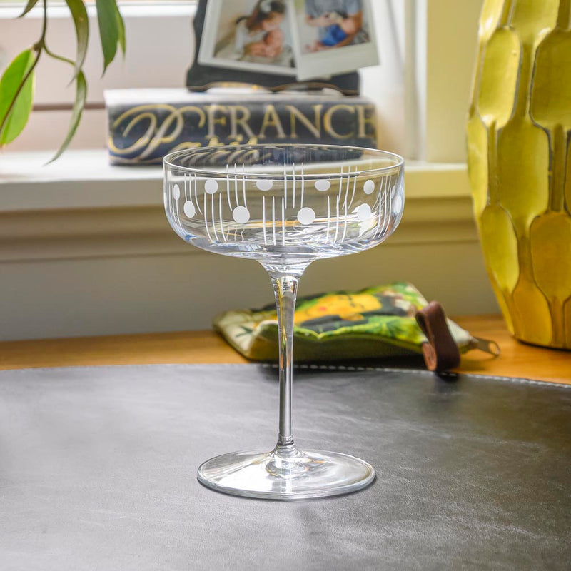 Rolf Glass Mid-Century Modern 10.25oz Coupe Cocktail Glass