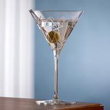 Rolf Glass Mid-Century Modern 10oz Martini Cocktail Glass on a table