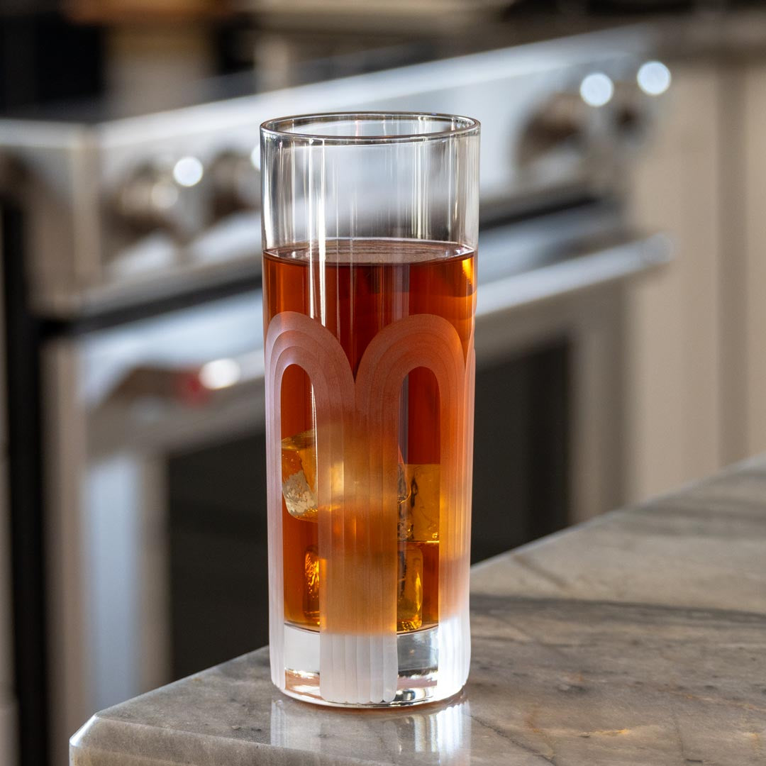 Mid-Century Modern 12oz Highball Collings Cocktail Glass by Rolf Glass
