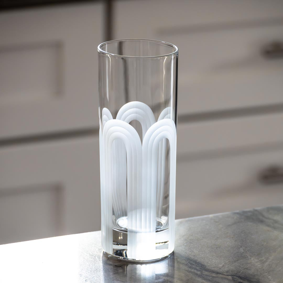 Mid-Century Modern 12oz Highball Collings Cocktail Glass by Rolf Glass is a great addition to our home bar