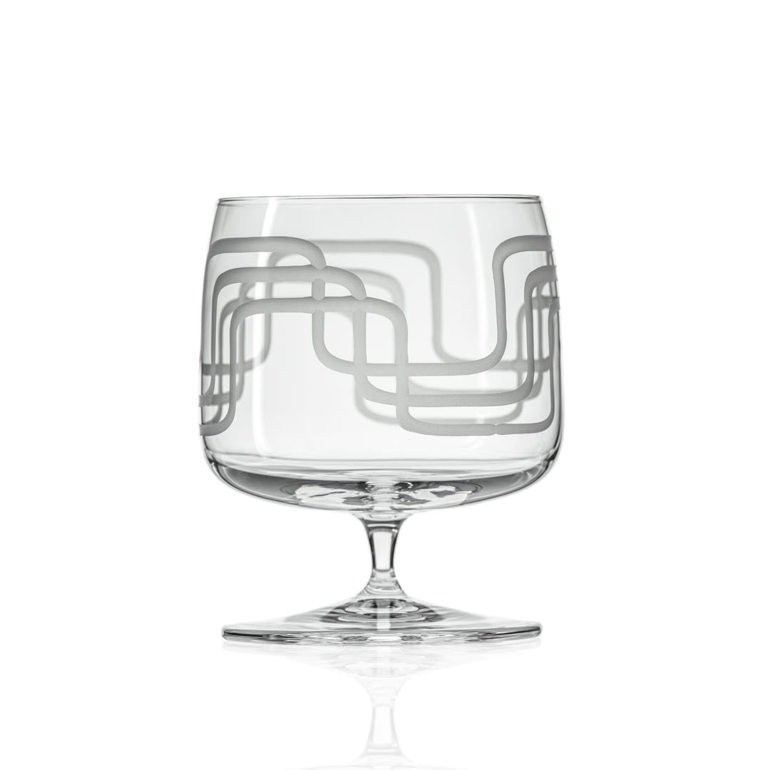 Mid Century Modern 17oz Footed Rocks Cocktail Glass by Rolf Glass