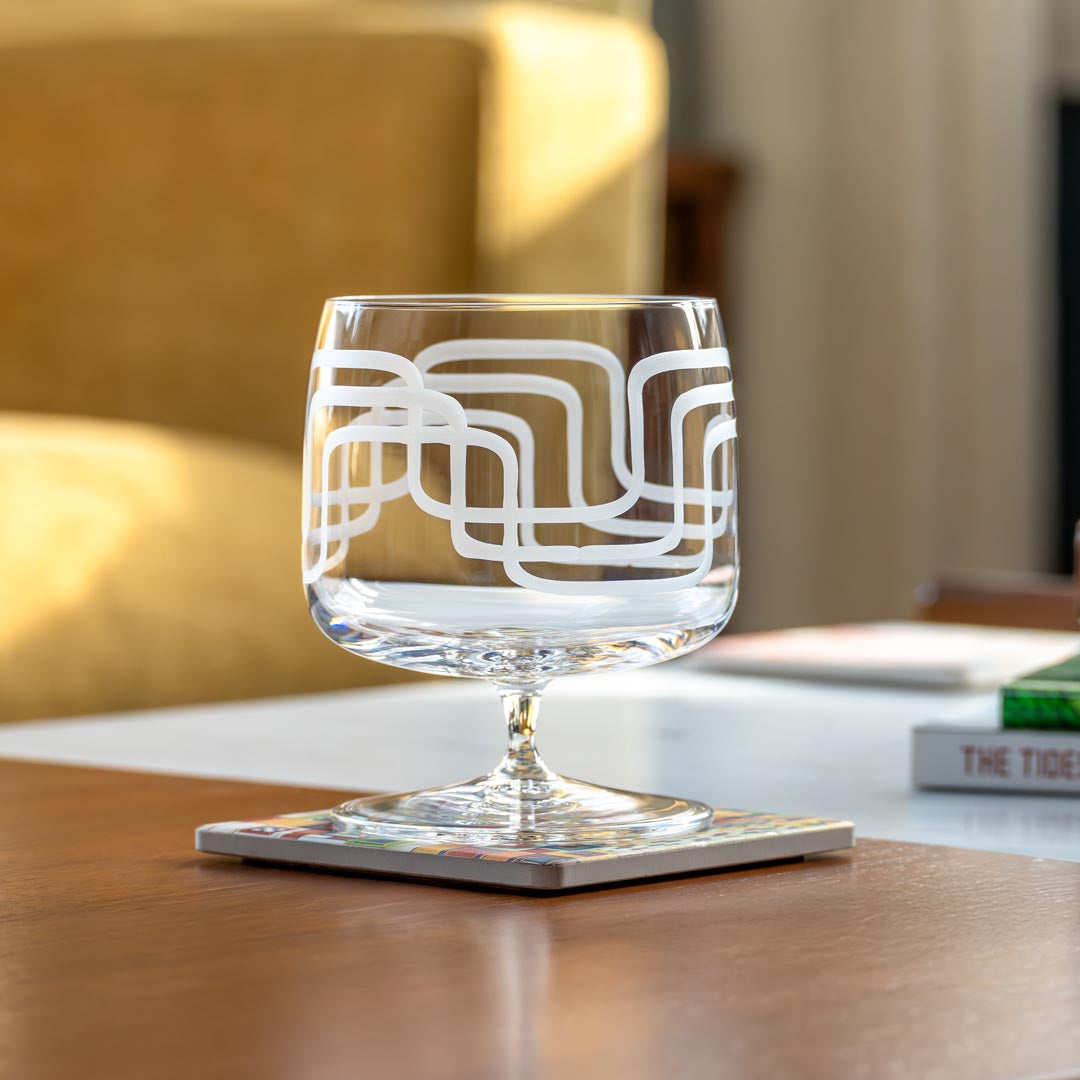 Mid Century Modern 17oz Footed Rocks Cocktail Glass Classic Cocktail Glass