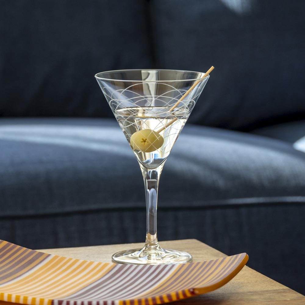 Rolf Glass Mid-Century Modern 7.5oz Martini Cocktail Glass