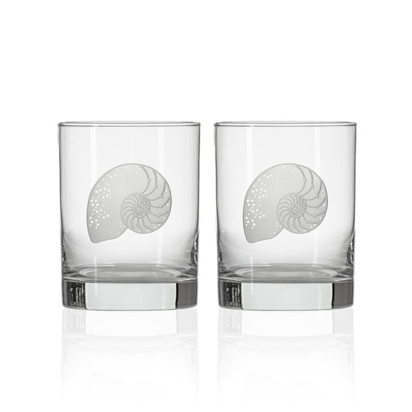 Rolf Glass Nautilus 13oz Double Old Fashioned Cocktail Glass set of 2