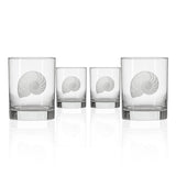 Rolf Glass Nautilus 13oz Double Old Fashioned Cocktail Glass set of 4