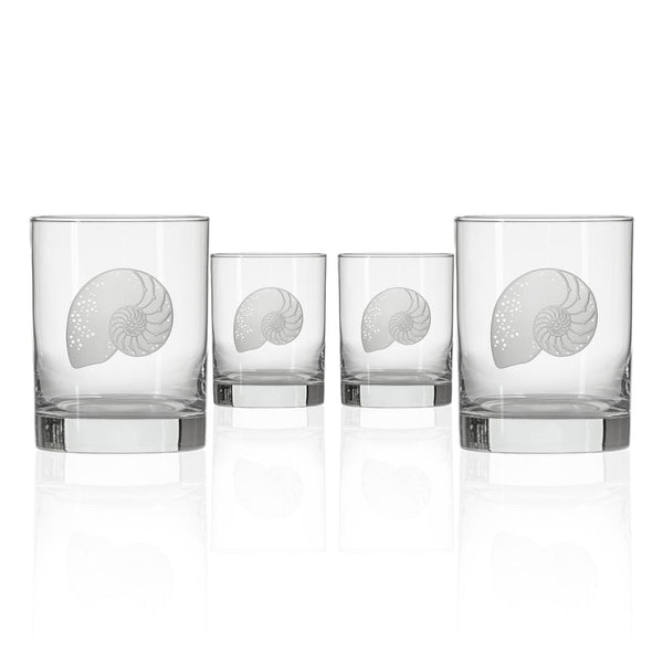 Rolf Glass Nautilus 13oz Double Old Fashioned Cocktail Glass set of 4