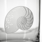 Rolf Glass Nautilus 13oz Double Old Fashioned Cocktail Glass detailed engraving