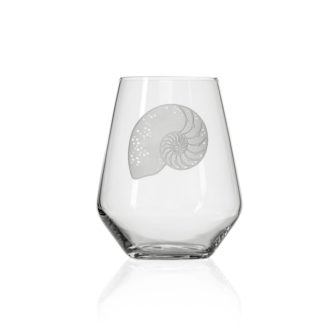 Nautilus 18oz Stemless Wine Tumbler Glass Set of 4