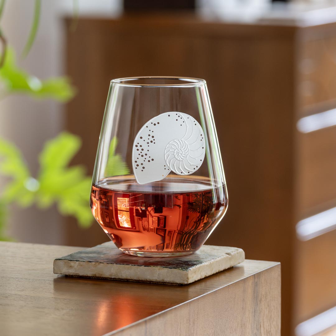 Nautilus 18oz Stemless Wine Tumbler Glass Set of 4 - Thumbnail 5