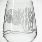 Nautilus 19.5oz All Purpose Wine Glass Detailed Diamond Wheel Engraving by Rolf Glass