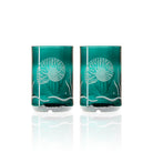 Nautilus Twice Around 12oz Teal Repurposed Tumbler Set of 2 by Rolf Glass