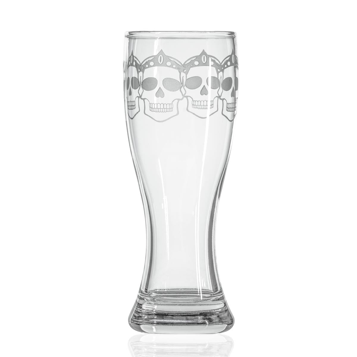 Rolf Glass Numbskulls 20oz Large Pilsner Beer Glass skull wearing crown