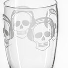 Rolf Glass Numbskulls 20oz Large Pilsner Beer Glass detailed engraving of a skull wearing beats headphones.