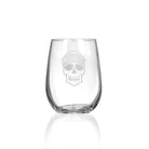 Rolf Glass Numbskulls 17oz Stemless Wine Tumbler Glass skull with beanie