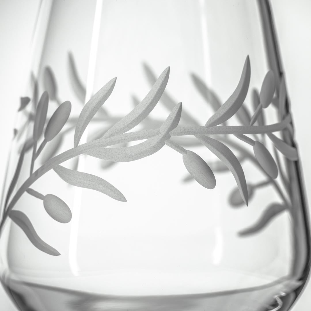 Rolf Glass Olive 18oz Stemless Wine Tumbler Glass