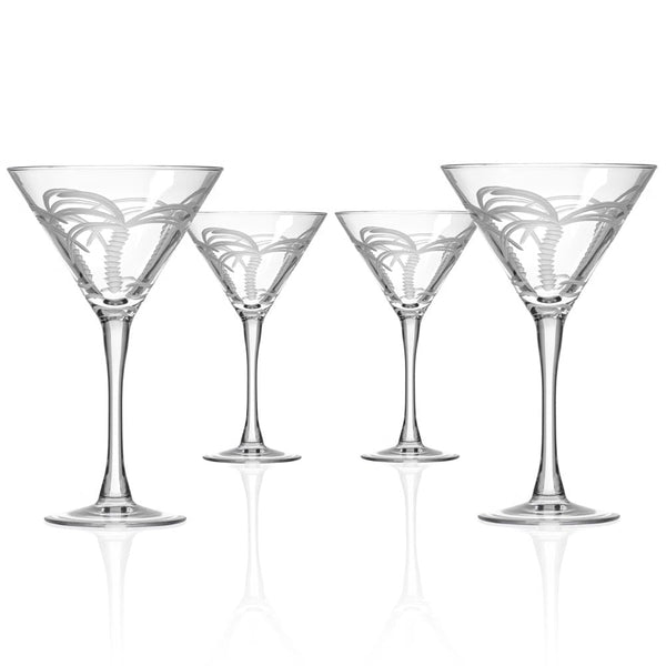 Rolf Glass Palm Tree 10oz Martini Cocktail Glass