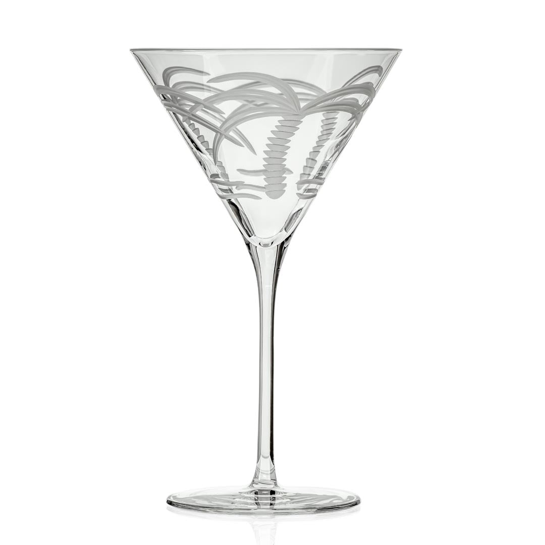 Rolf Glass Palm Tree 10oz Martini Cocktail Glass