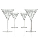 Rolf Glass Palm Tree 10oz Martini Cocktail Glass set of 4