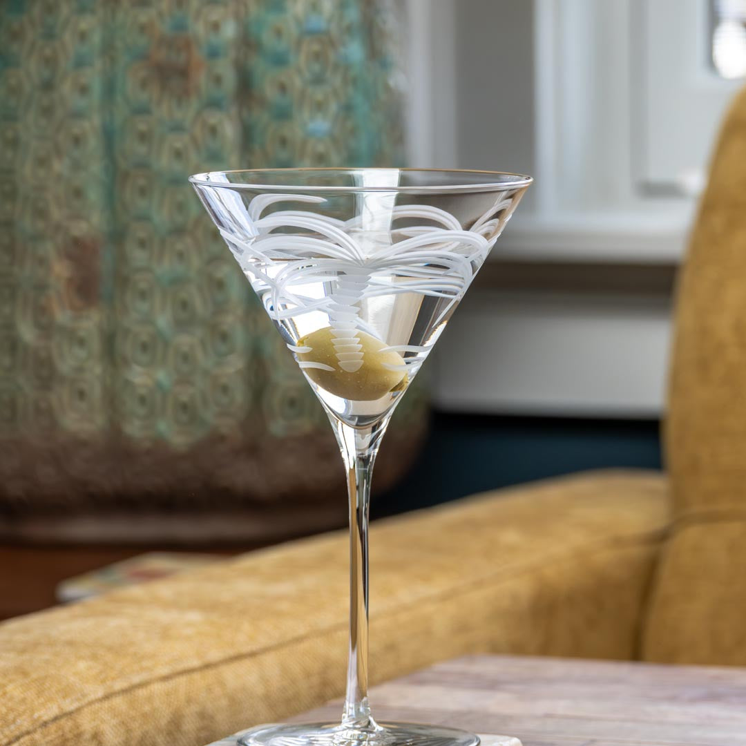 Rolf Glass Palm Tree 10oz Martini Cocktail Glass is great for the home bar