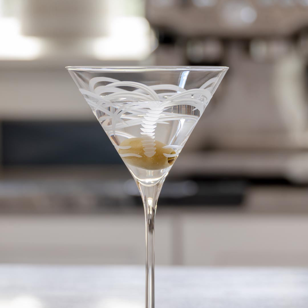 Rolf Glass Palm Tree 10oz Martini Cocktail Glass is a wonderful addition to your kitchen