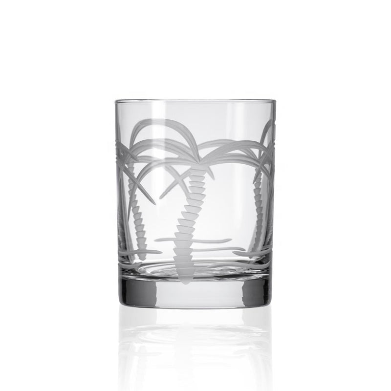 Rolf Glass Palm Tree 13oz Double Old Fashioned Glass