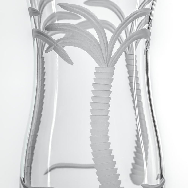 Rolf Glass Palm Tree 15oz Squall Hurricane Footed Cocktail Glass