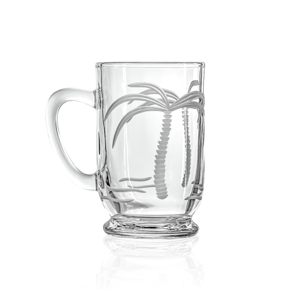 Rolf Glass Palm Tree 16oz Bolero Glass Mug