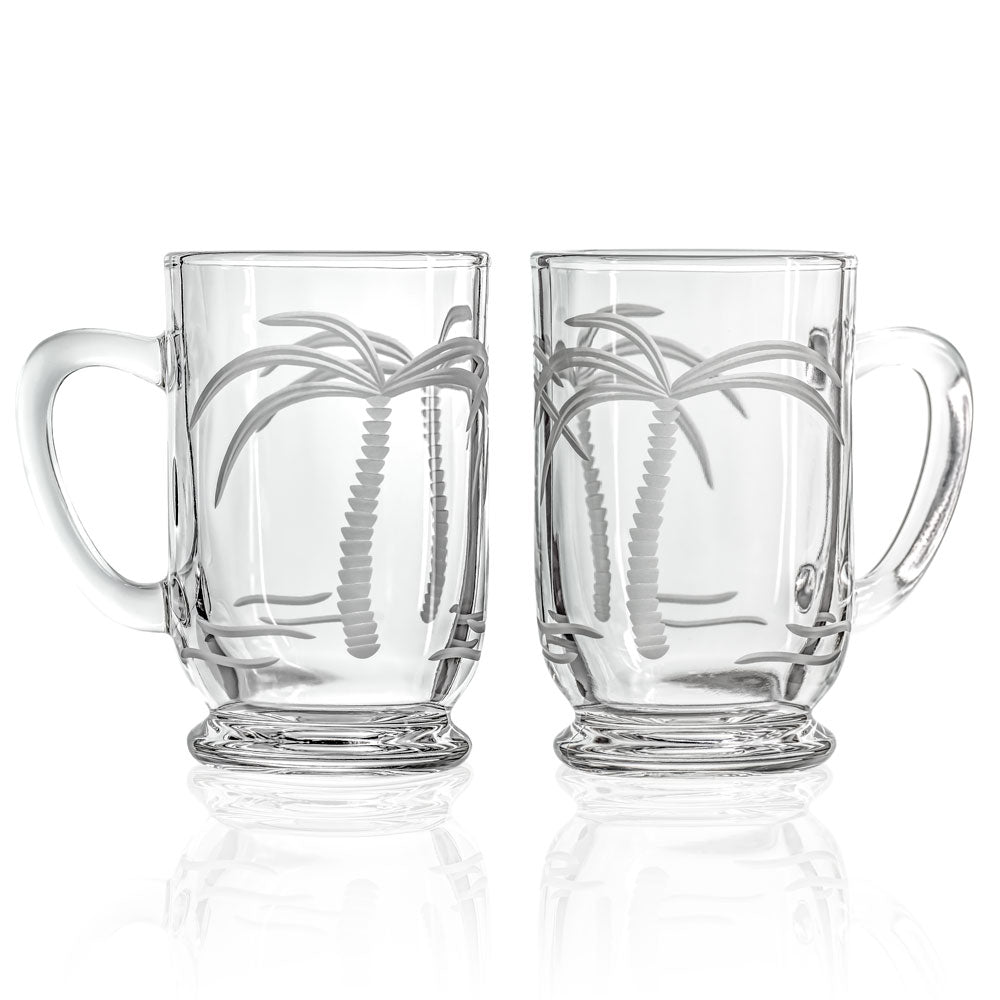 Rolf Glass Palm Tree 16oz Bolero Glass Mug