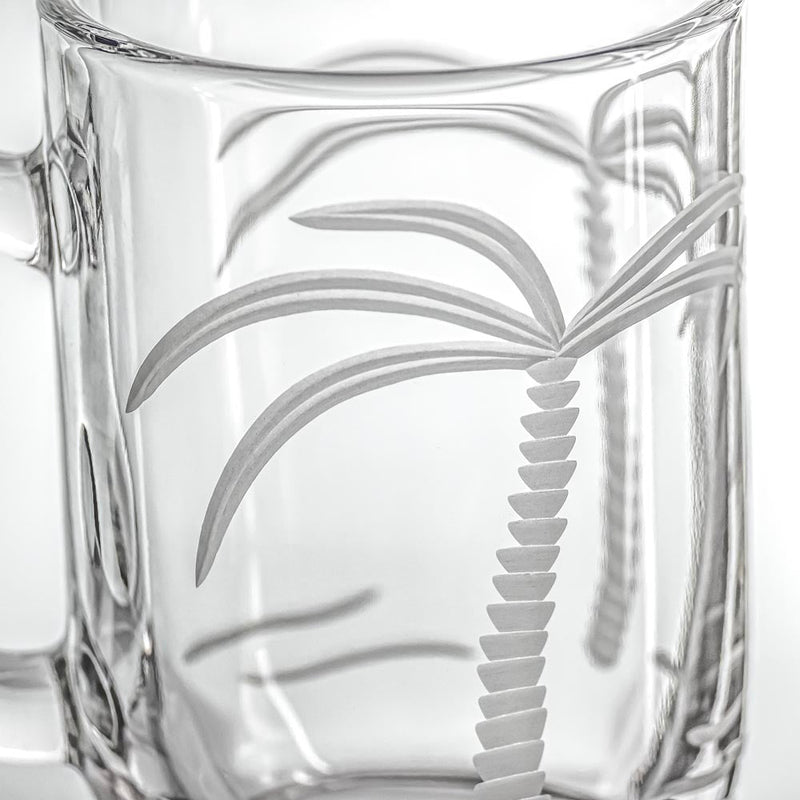 Rolf Glass Palm Tree 16oz Bolero Glass Mug