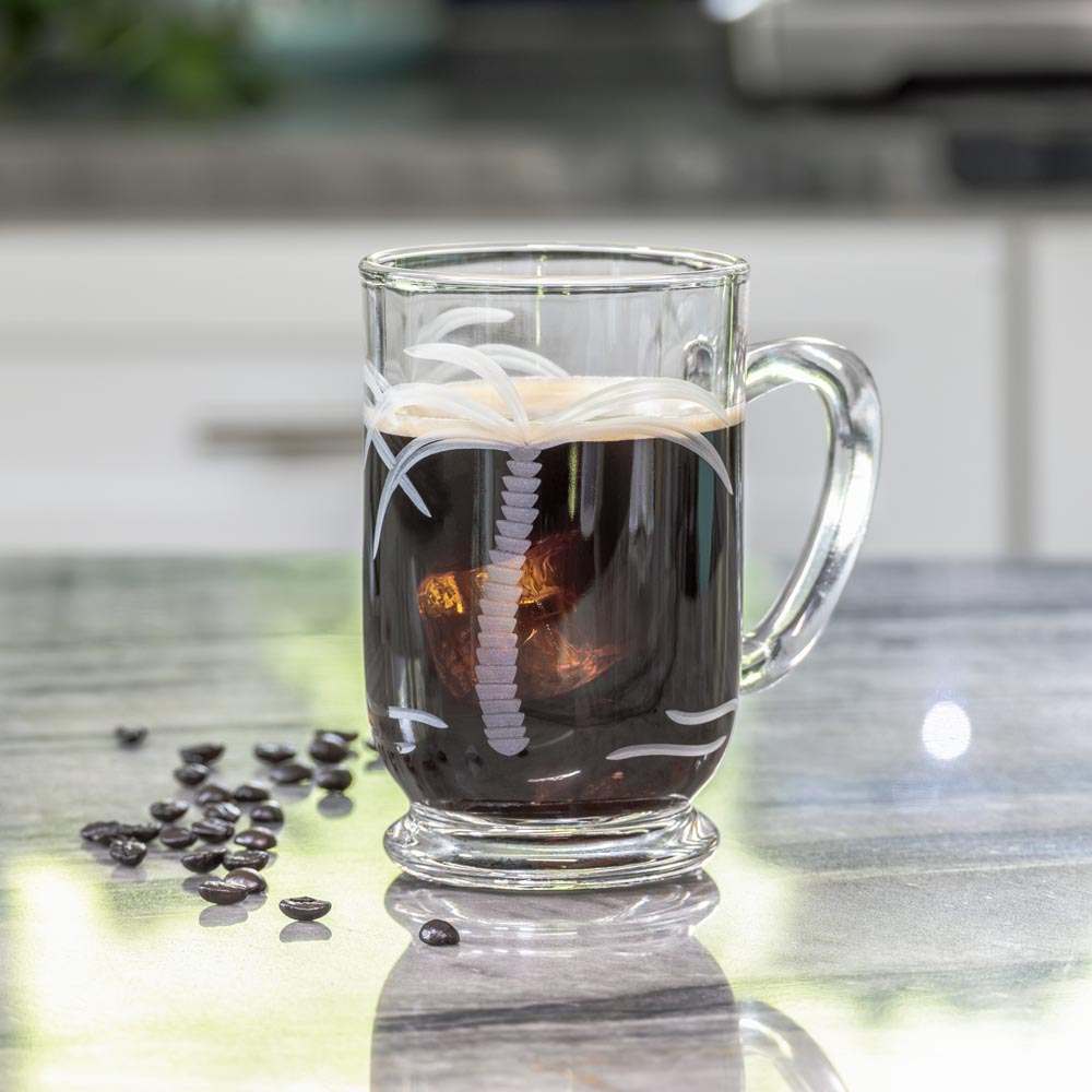 Rolf Glass Palm Tree 16oz Bolero Glass Mug