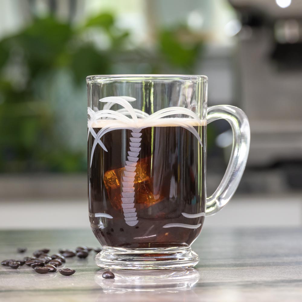 Rolf Glass Palm Tree 16oz Bolero Glass Mug