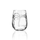 Rolf Glass 17oz Palm Tree Stemless Wine Glass