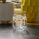 Rolf Glass 17oz Palm Tree Stemless Wine Glass home bar